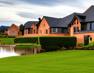 Small housing estate with flooding that requires a BioScapes SuDS Unit